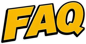 This is big bold yellow letters that read FAQ